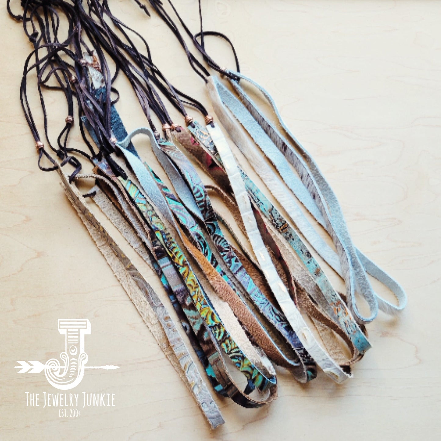 Blue Navajo Embossed Leather Hat Band Only 950a