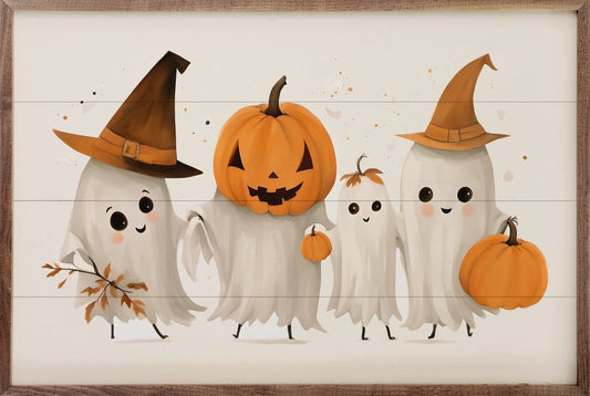 Four Ghost Friends White image 0