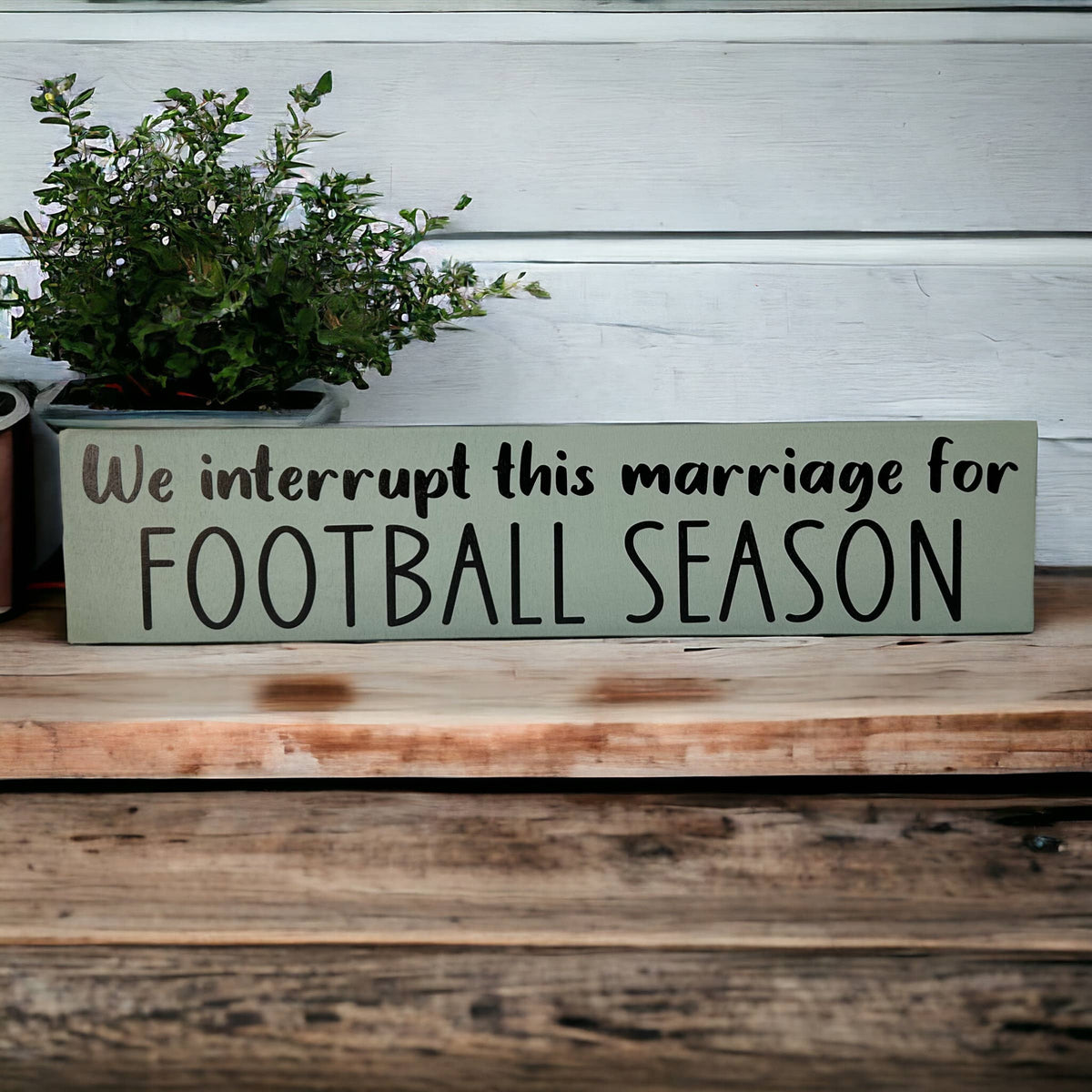 We Interrupt This Marriage for Football Season Sign