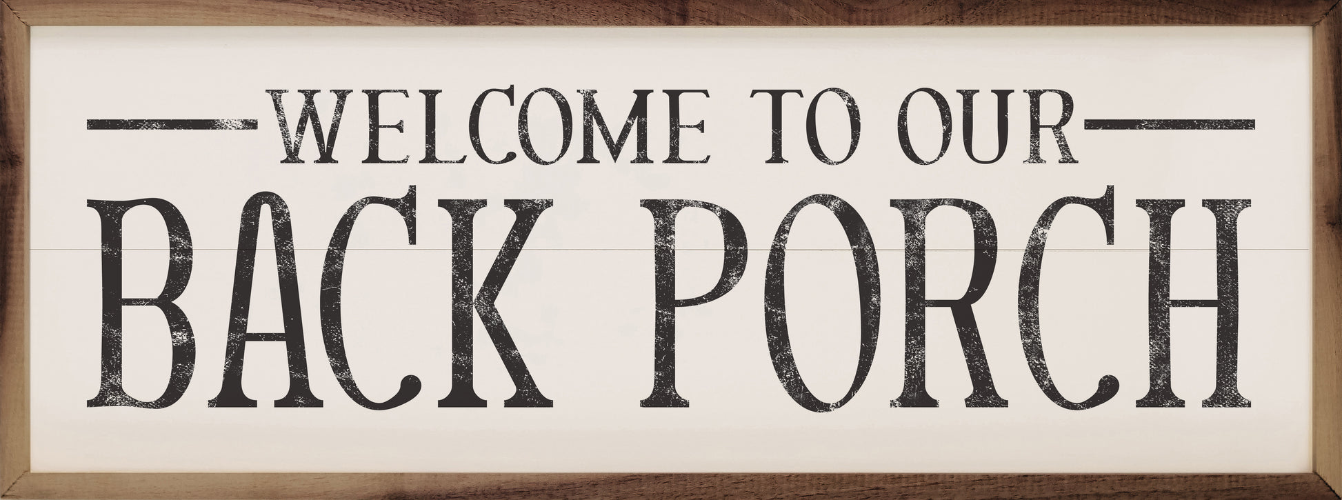 Welcome To Our Back Porch White image 0