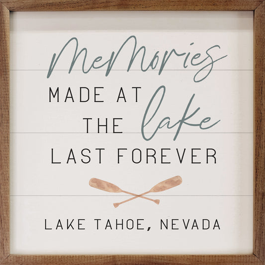 Personalized Memories Made At The Lake White image 0