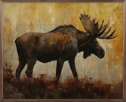Moose Trailing Sunset image 0