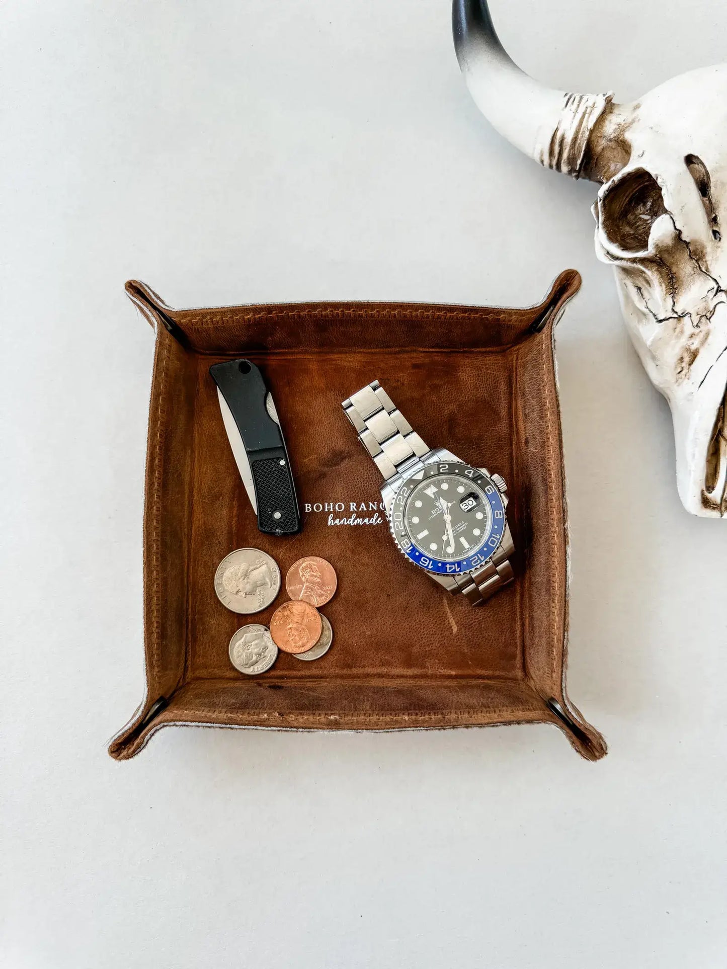 Cowhide Leather Tray