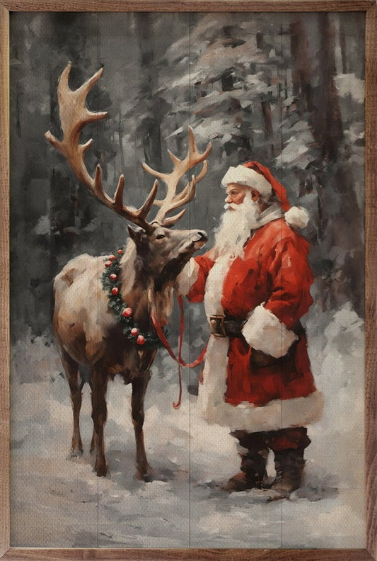 Santa And Reindeer Color image 0