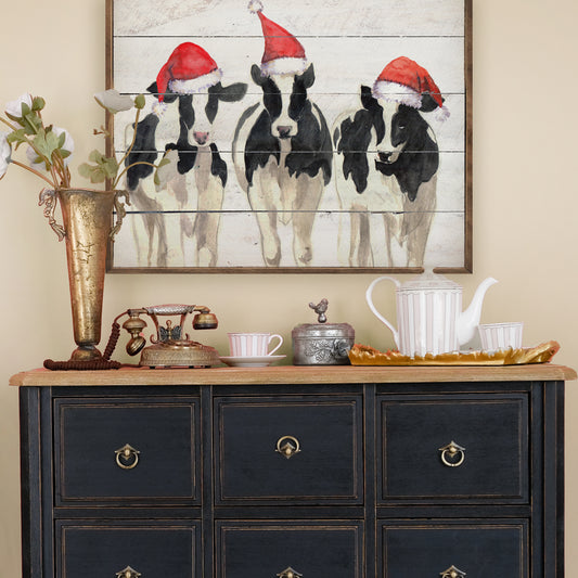 Three Christmas Cows image 0