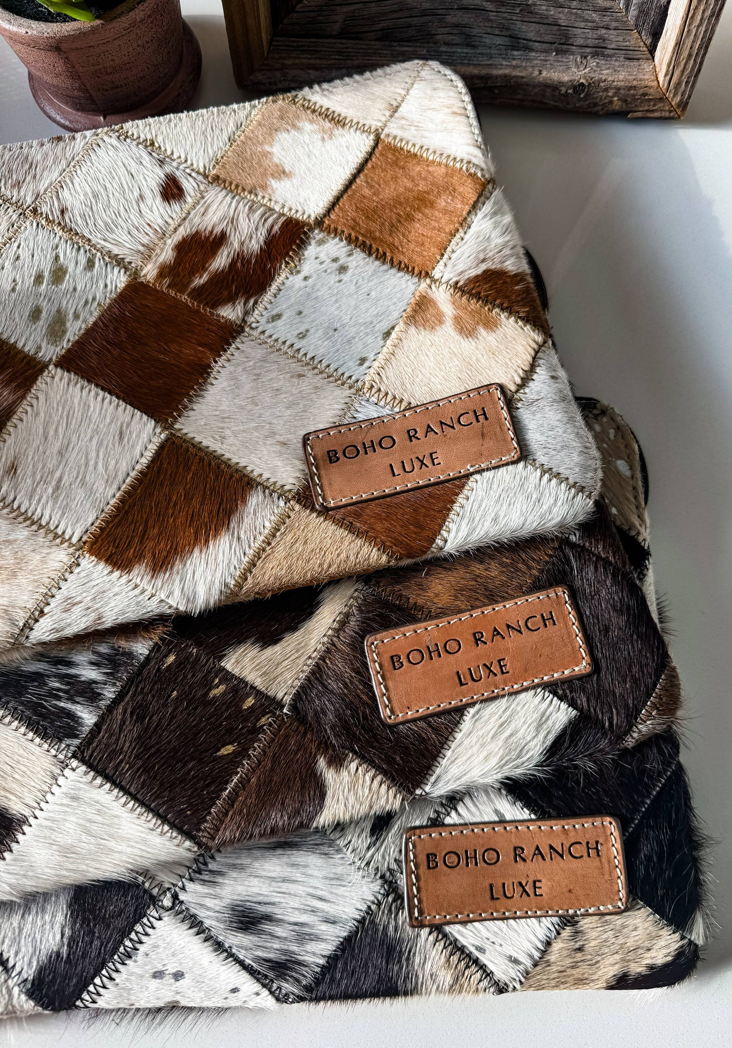 BOHO LUXE Laptop Sleeve Hair-on Cowhide