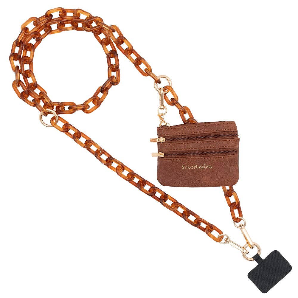 Clip & Go Ice Chain with Pouch: Rainbow - Pink Pouch