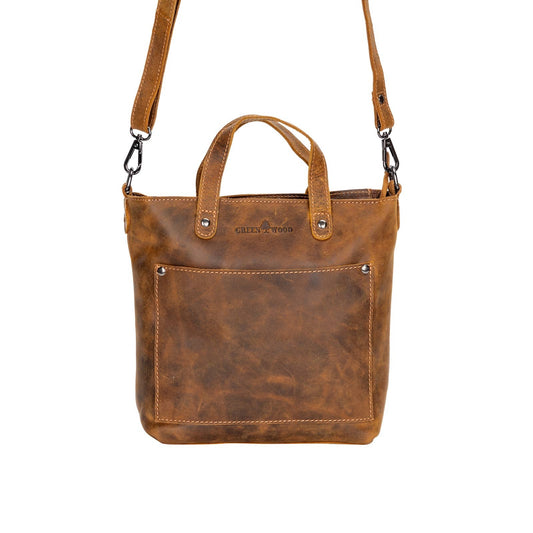 Panama Leather Mini Crossbody Tote Bag