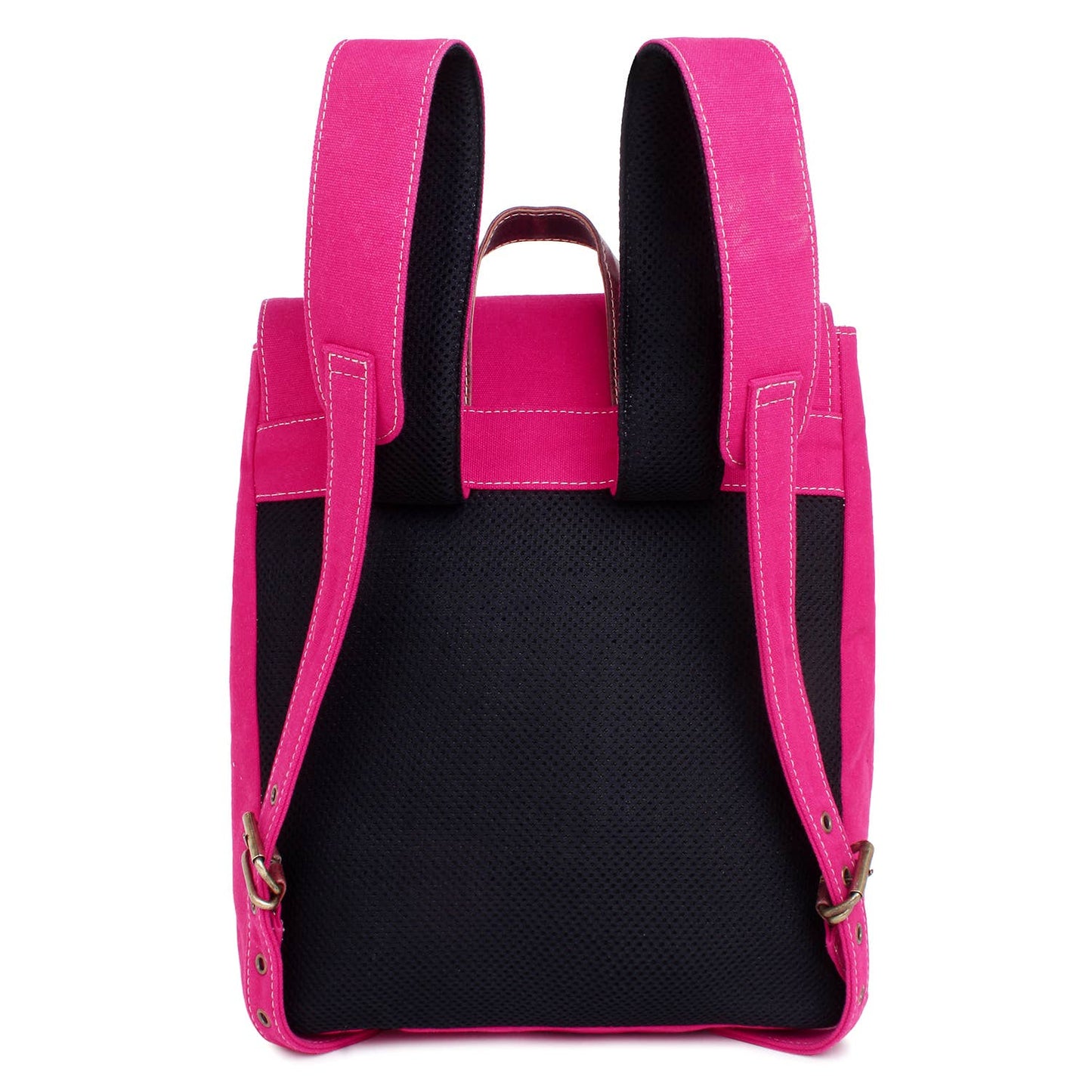 Pink Leopard Up-cycled Canvas / Genuine Leather Backpack