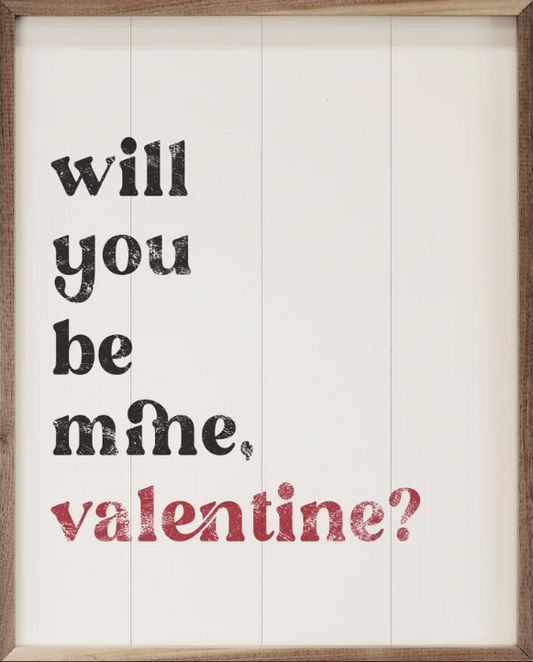 Will You Be Mine Valentine White image 0