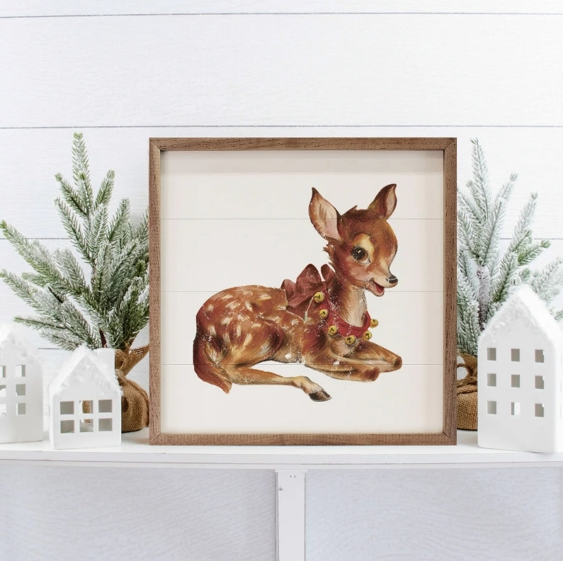 Vintage Deer With Jingle Bells image 0