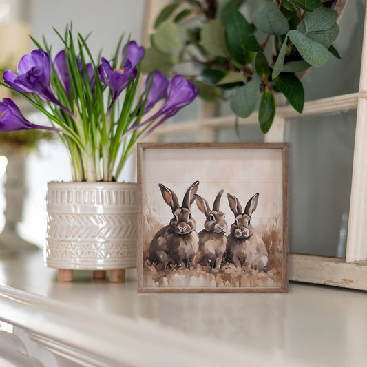 Brown Three Rabbits image 0