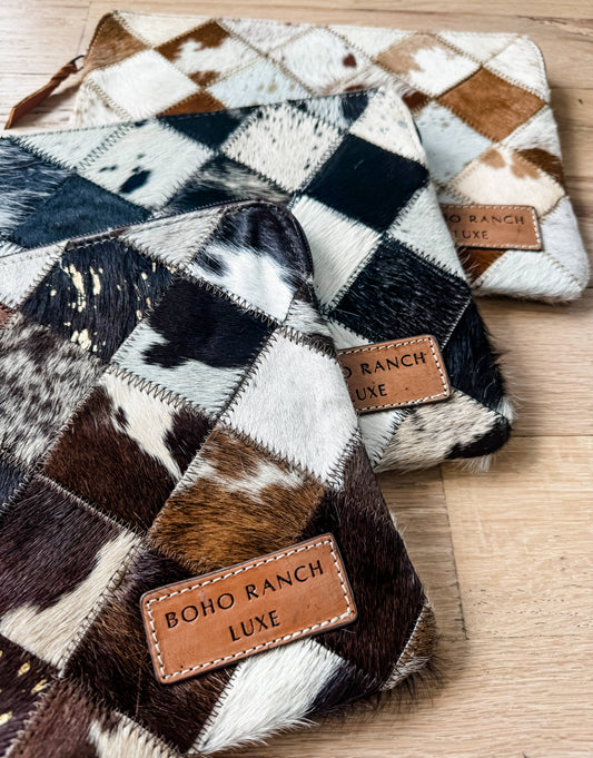 BOHO LUXE Laptop Sleeve Hair-on Cowhide