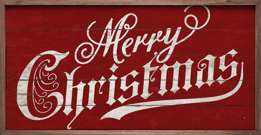 Vintage Merry Christmas Red image 0
