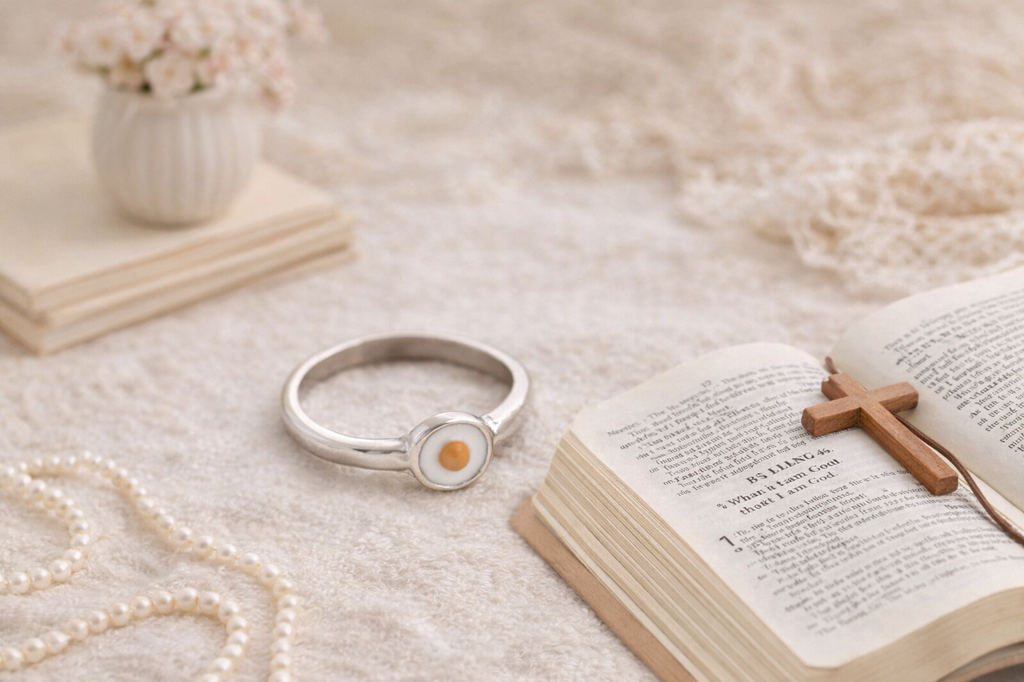 Mustard Seed Ring - Christian Jewelry - Christian Ring  - Christian Gift (A5)