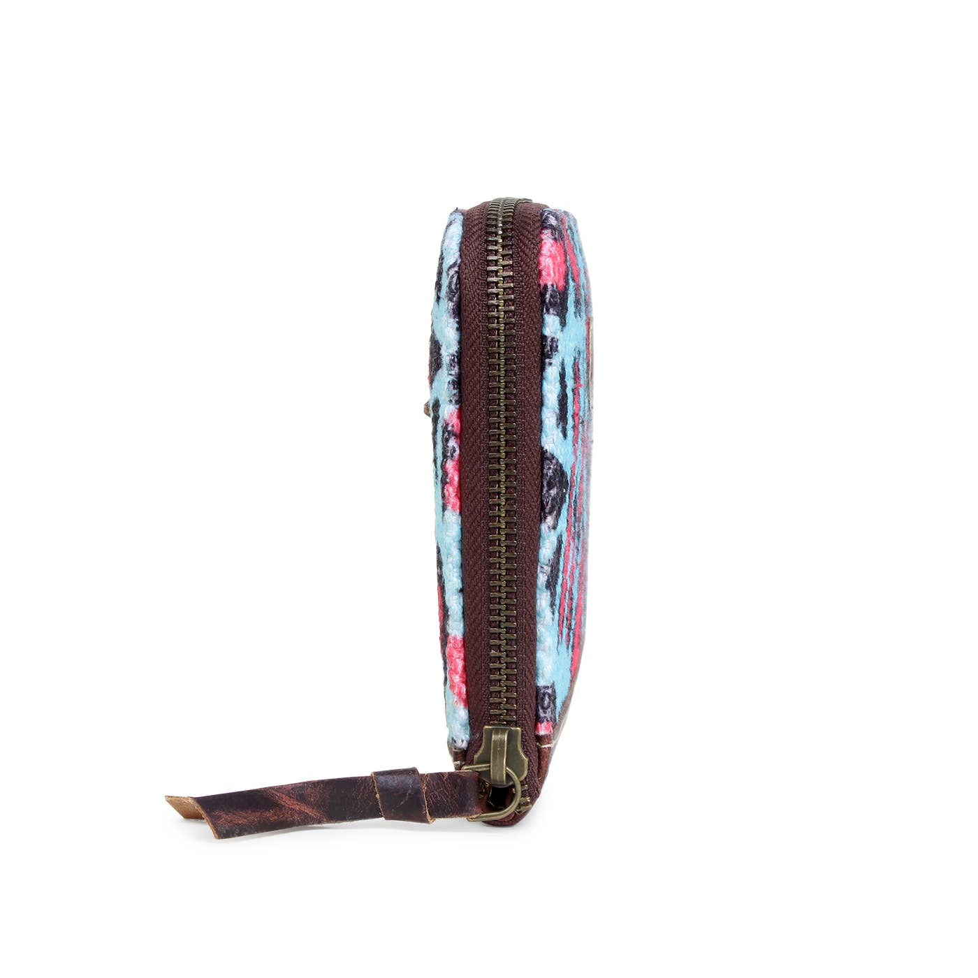 Pink Leopard Up-cycled Canvas & Genuine Leather Wallet