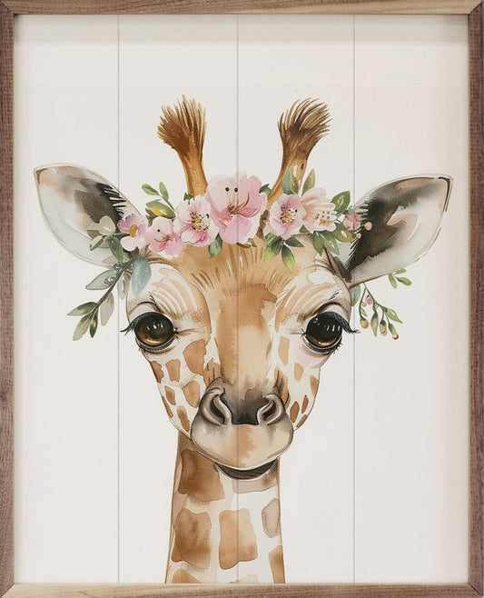 Nursery Floral Giraffe image 0
