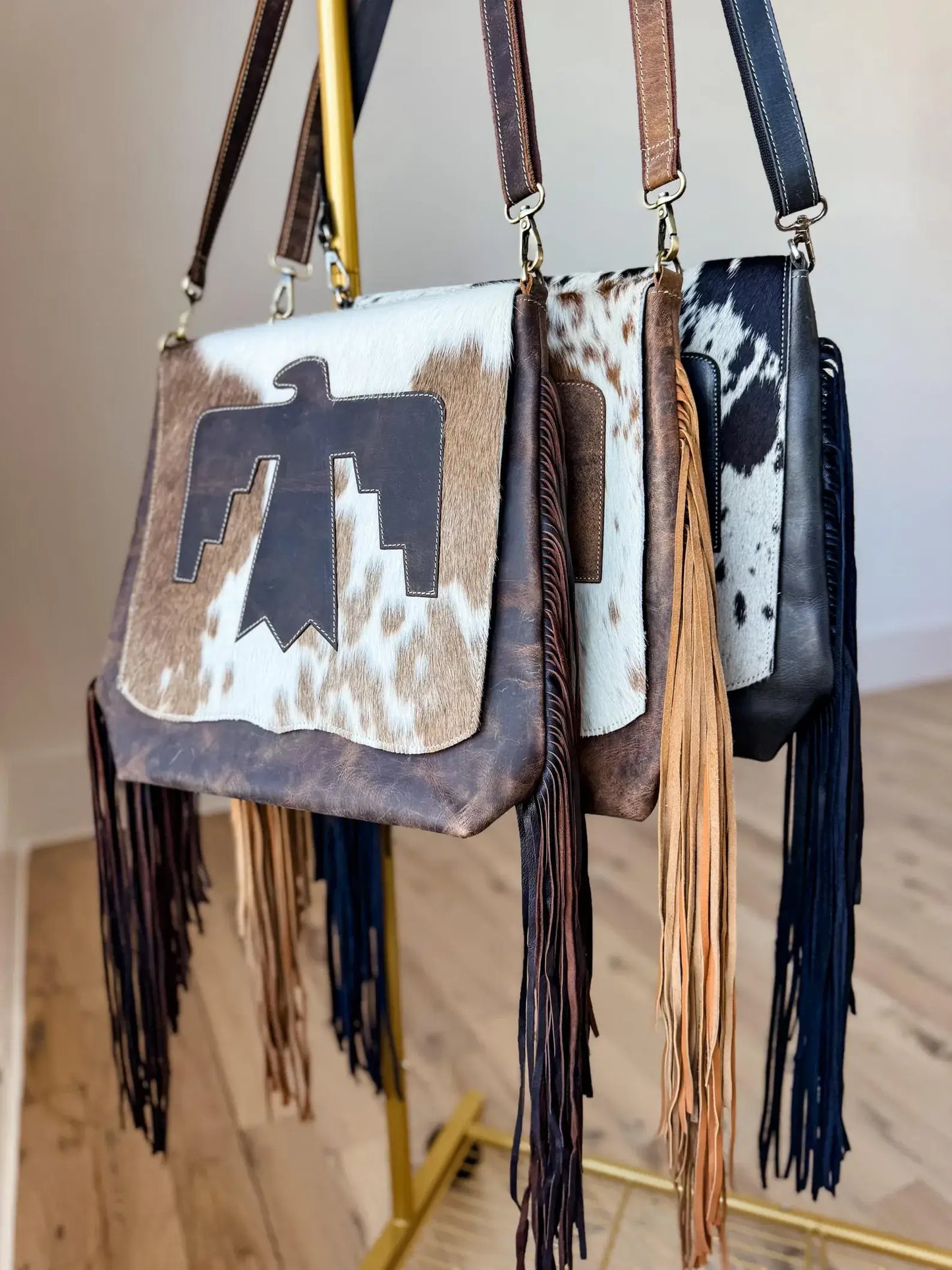 ALEXA THUNDERBIRD CROSSBODY | Western Cowhide Leather purse