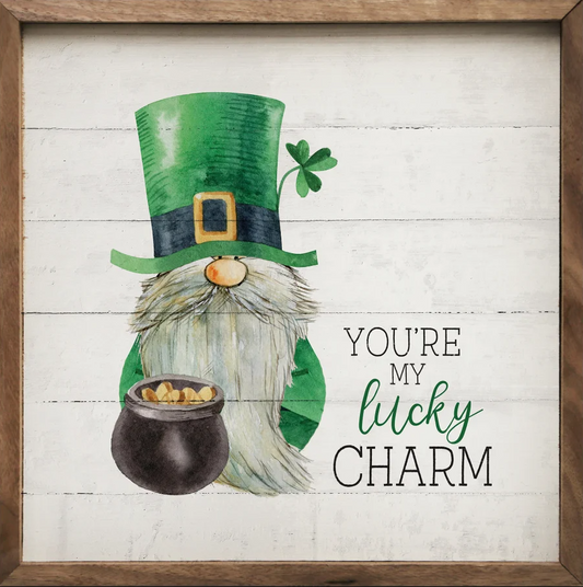 You're My Lucky Charm Gnome Whitewash image 0