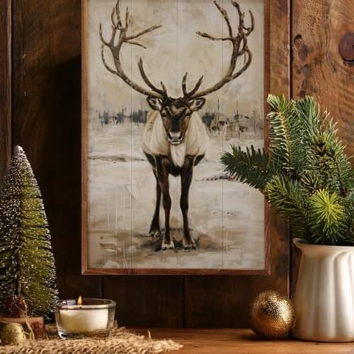 Wild Reindeer IV By Petals Prints Design image 0