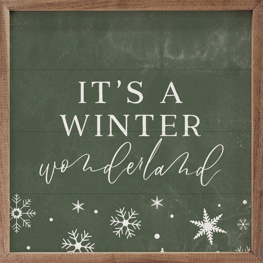 It's A Winter Wonderland Snowflakes Green image 1