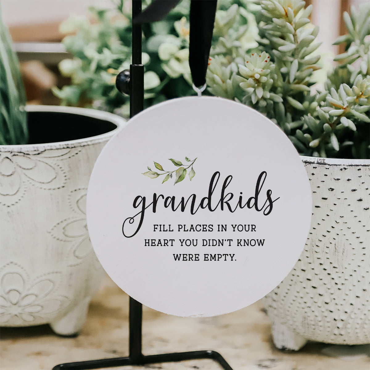 Grandkids Greenery Ornament