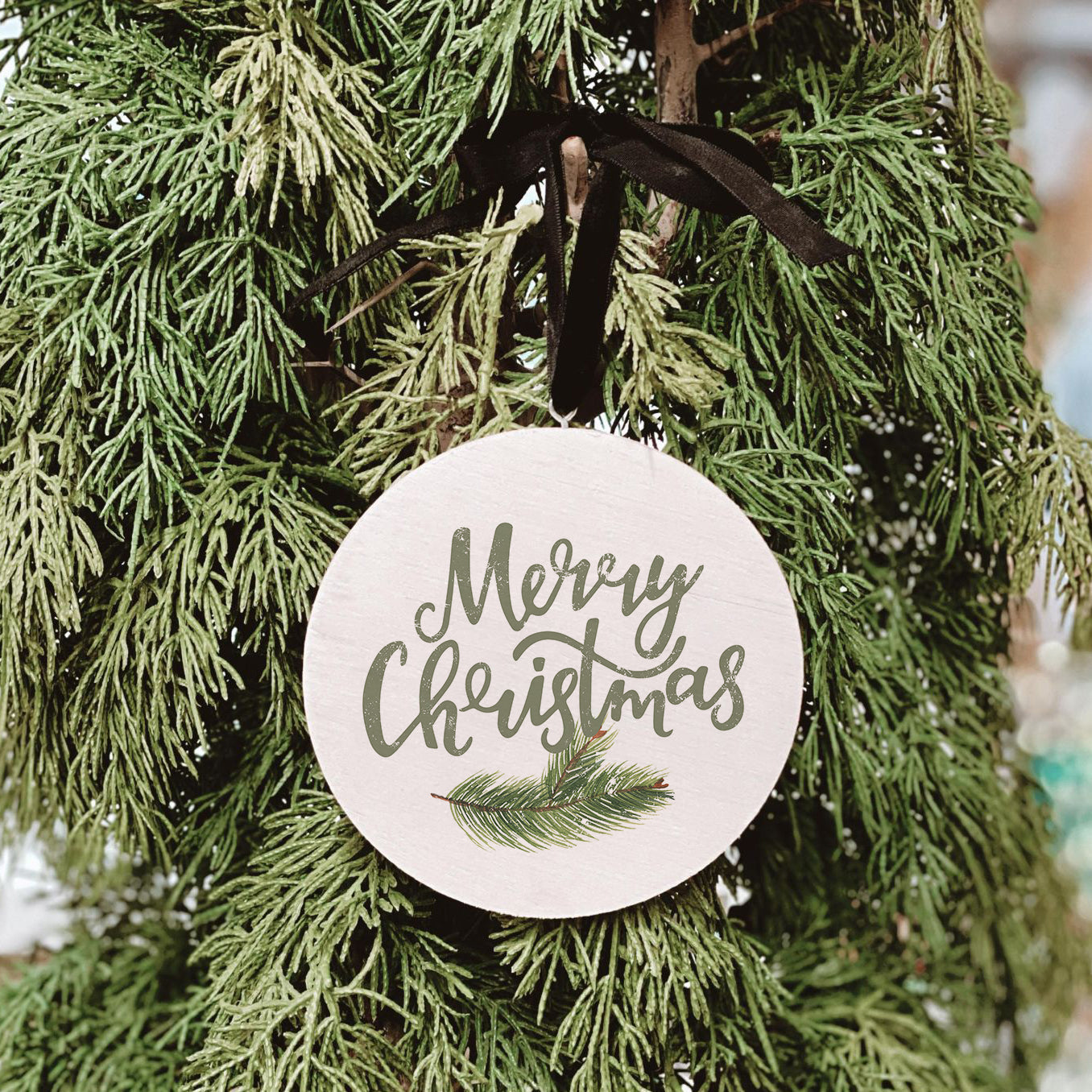 Merry Christmas Sage Ornament