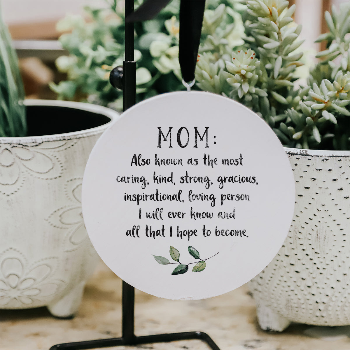 Mom Also Known As Greenery Ornament
