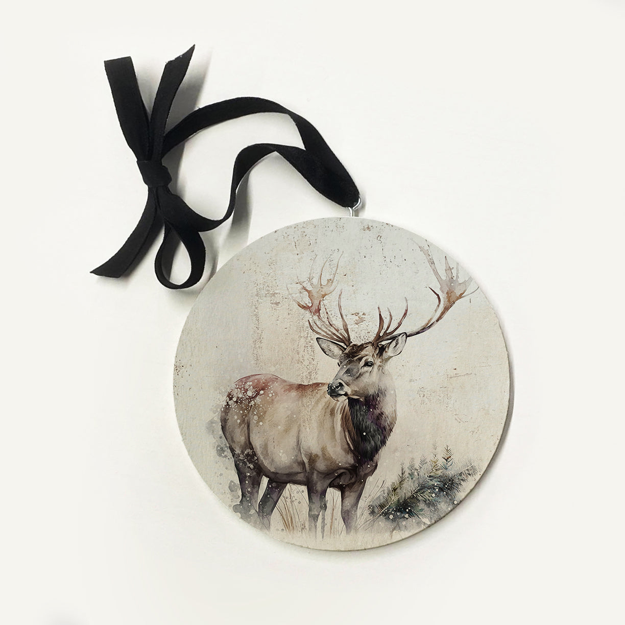 Reindeer Ridge Classic Whitewash Ornament