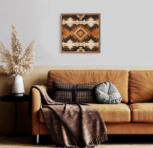 Southwestern Wood Orange Print image 0