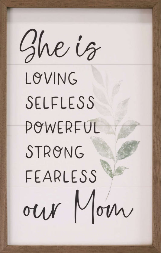 She Is Our Mom Greenery White image 0