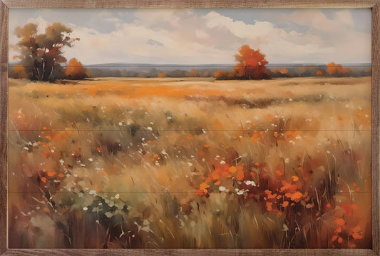 Autumn Field With Orange image 0