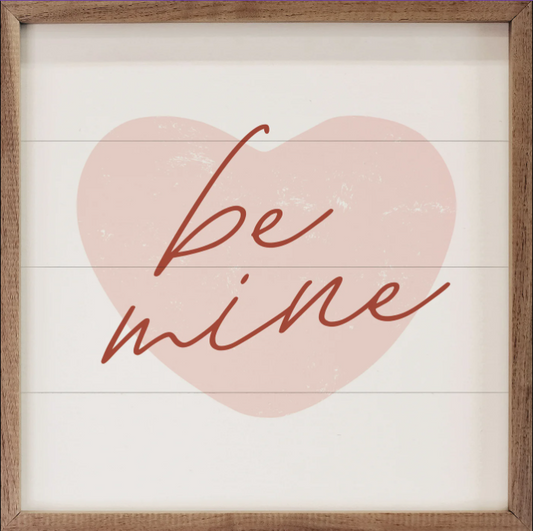 Be Mine Pink Heart White image 0