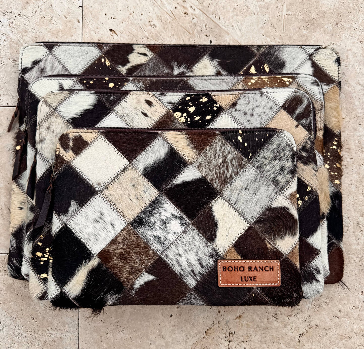BOHO LUXE Laptop Sleeve Hair-on Cowhide