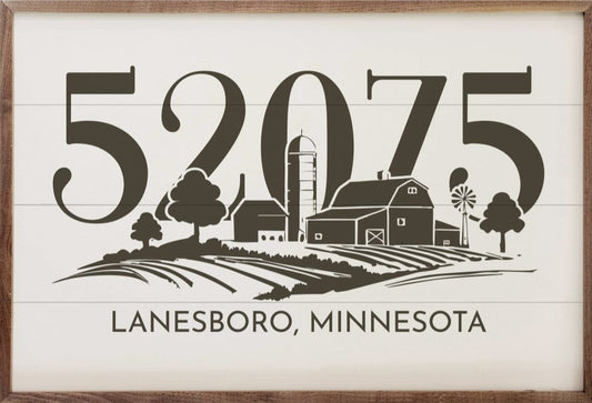 Farm Scene Personalized City State Zip image 0