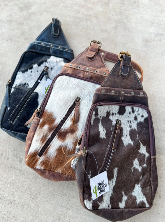 Cowhide Leather Sling Bag image 0
