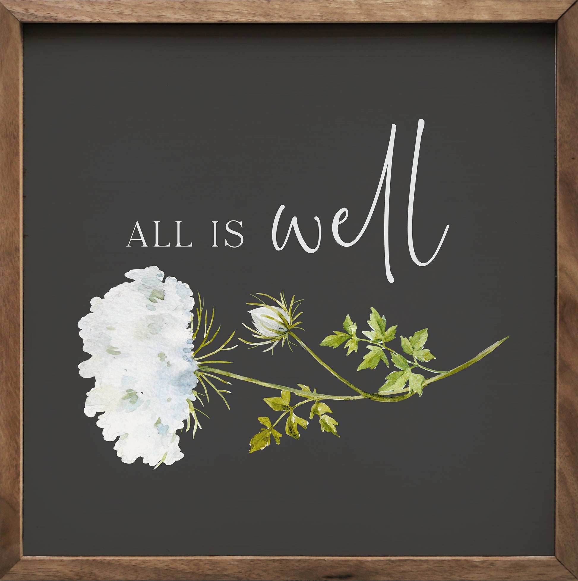 All Is Well Flower Black image 0