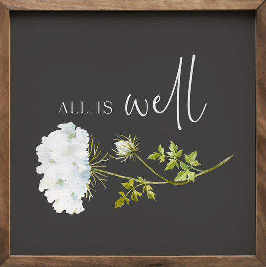 All Is Well Flower Black image 0
