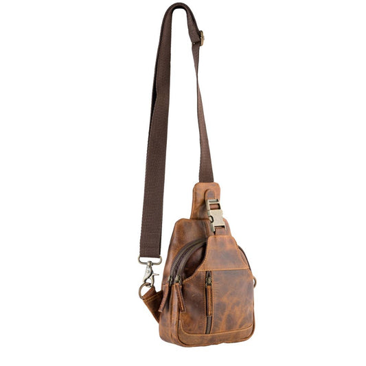 Genuine Leather Rustic Tan Sling image 0