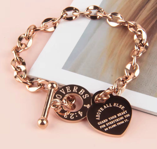 Proverbs 4:23 Bracelet - Christian Bracelet - Christian Apparel (A:1-3)