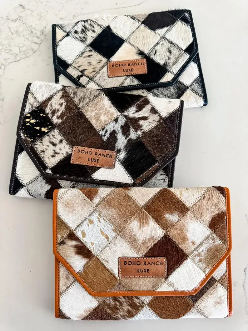 Boho Luxe Hair-On Cowhide iPAD Sleeve