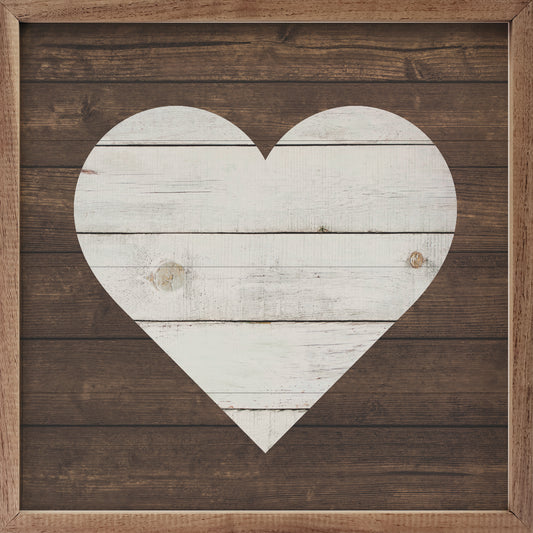 White Heart On Brown image 0