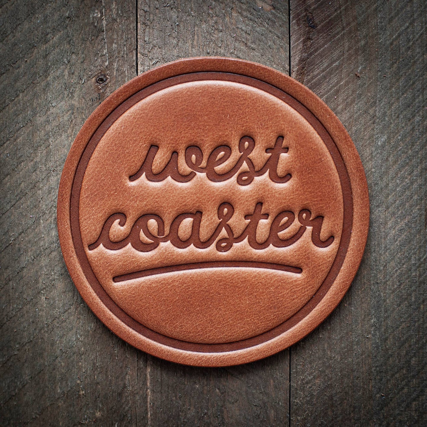 West Coaster Leather Coaster