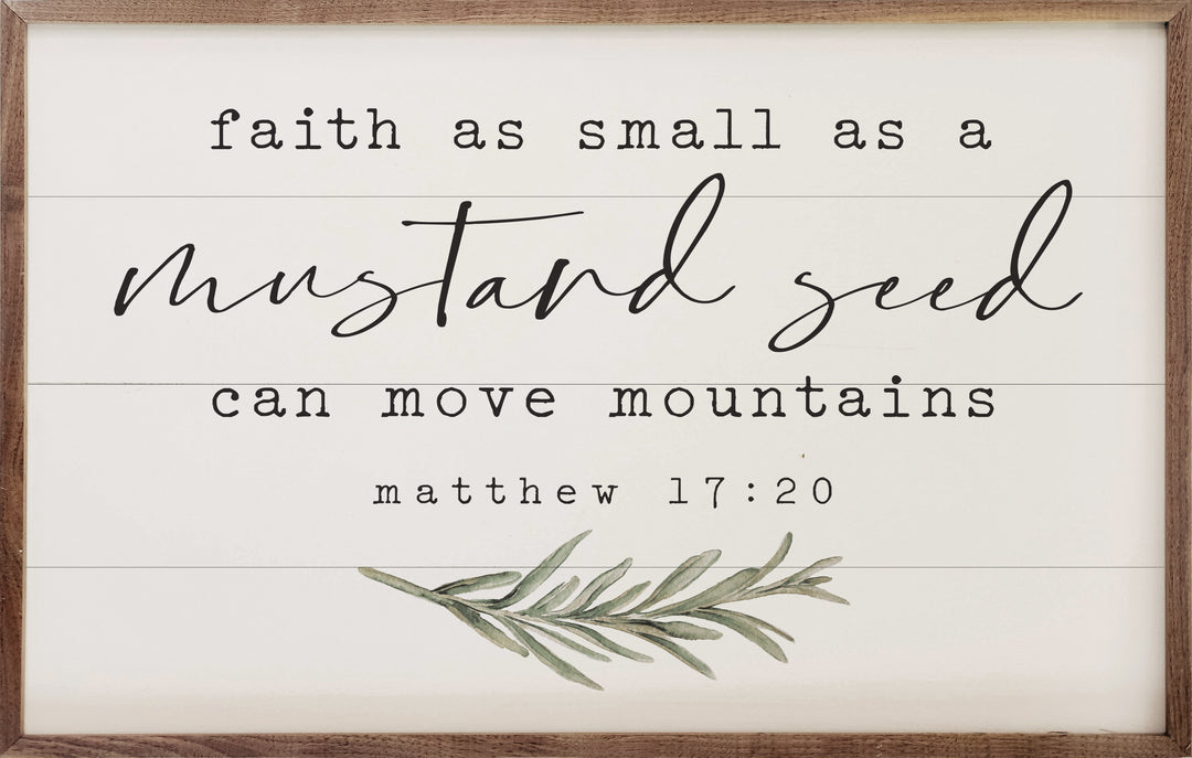 Mustard Seed Greenery Matthew 17:20 White image 1