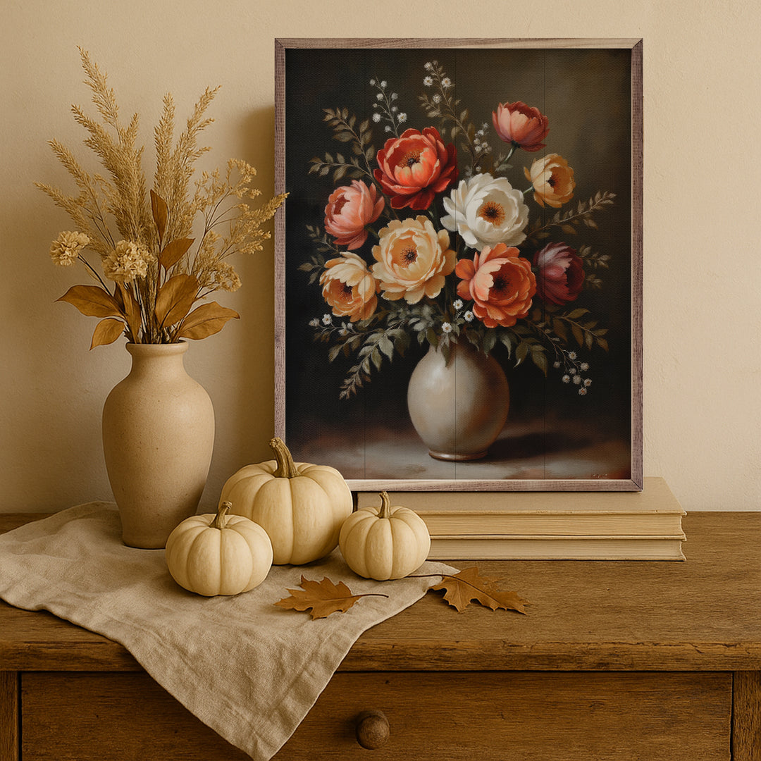 Autumn Bouquet White Vase image 1