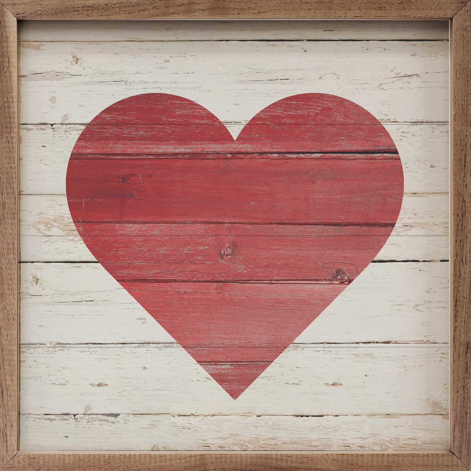 Red Heart On Whitewash image 0