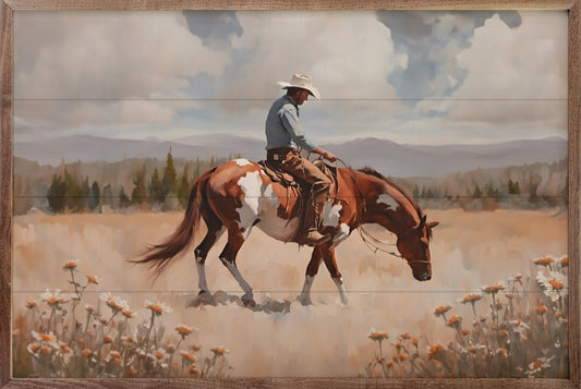 Paint Horse And Rider image 0