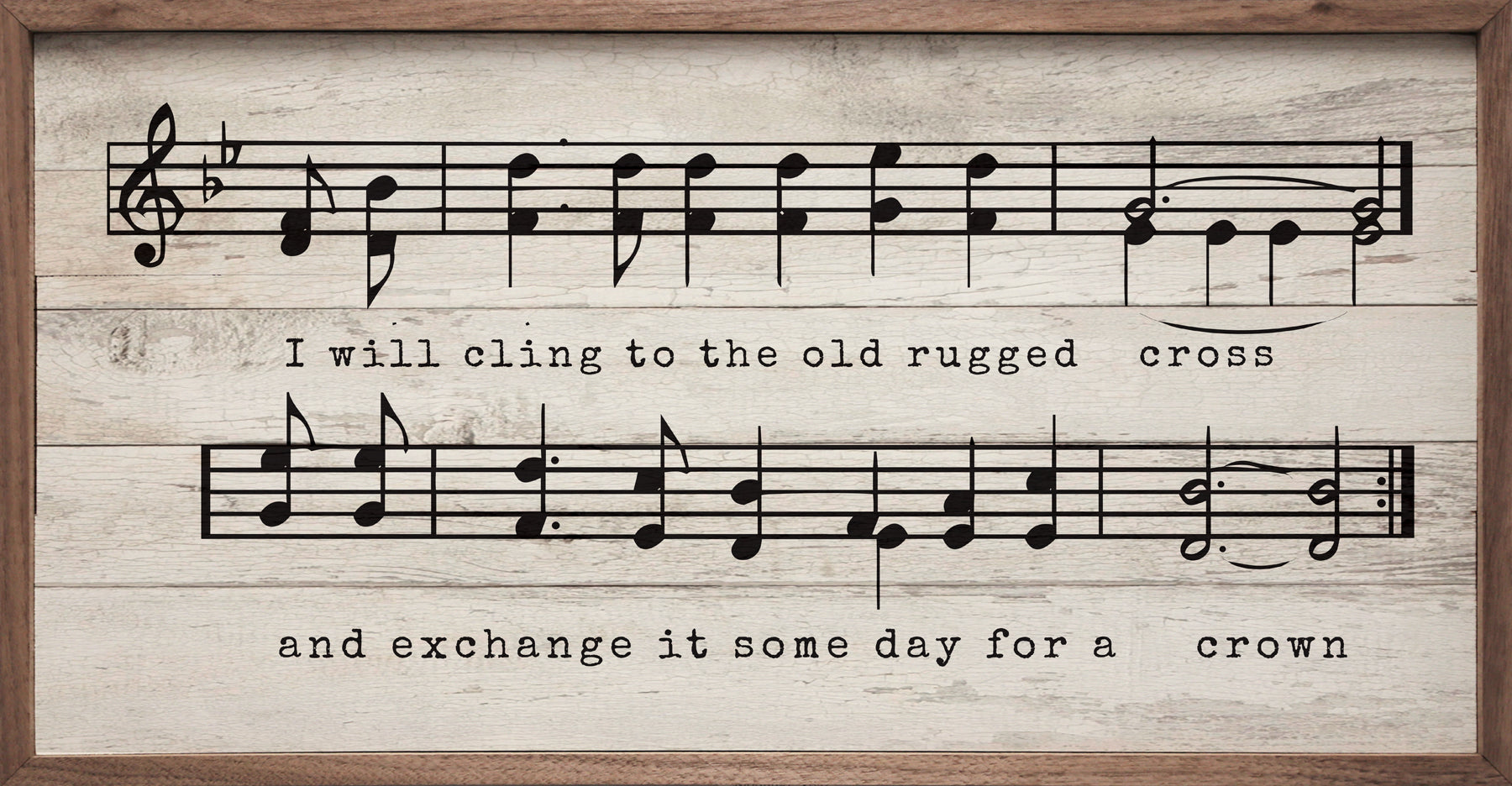 Old Rugged Cross Sheet Music Whitewash image 0