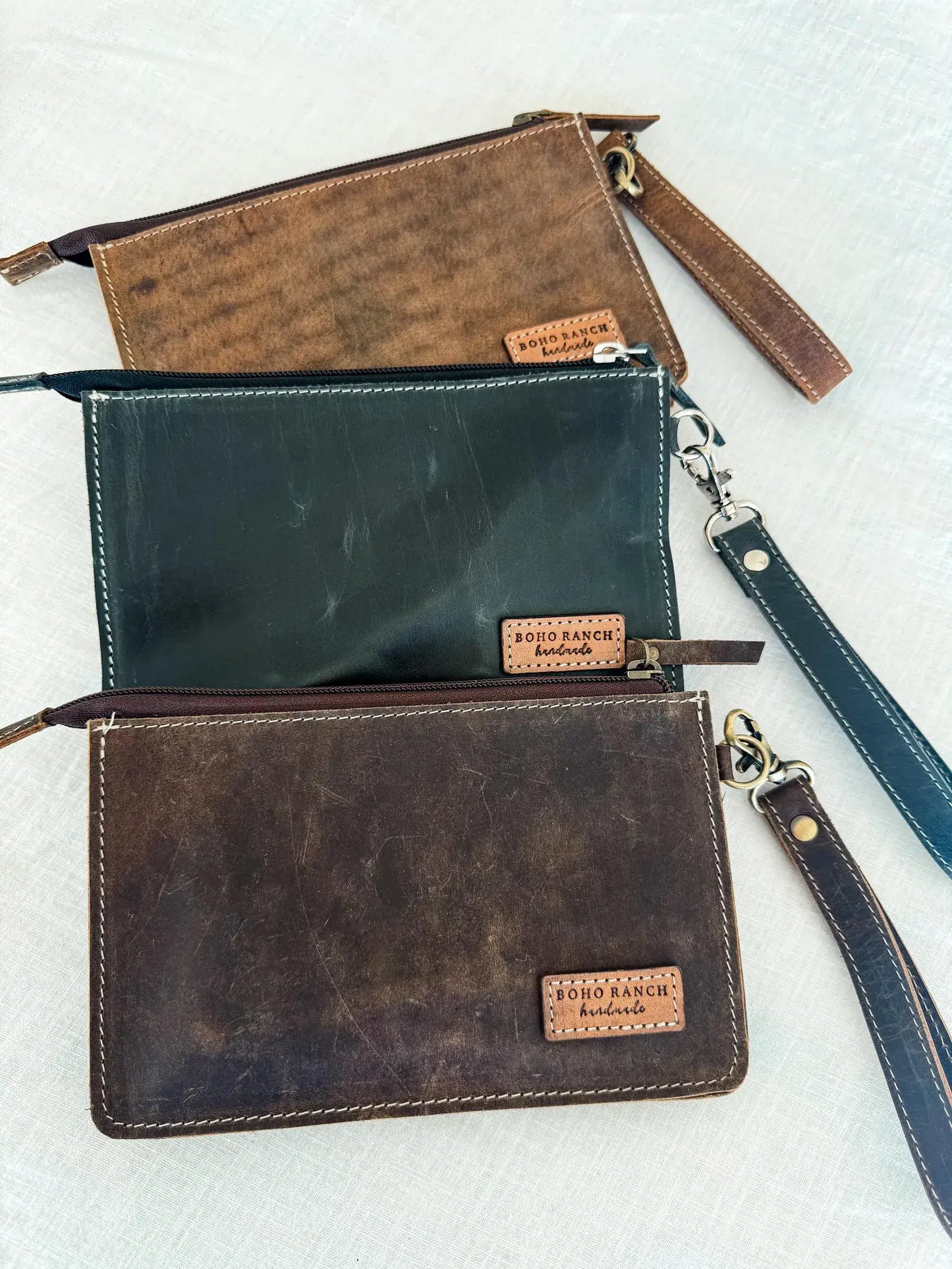 Sadie Thunderbird Wristlet Western Hand Tooled Leather
