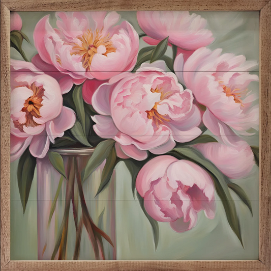 Pink Peony Bouquet Vase image 0